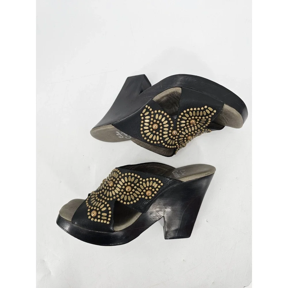 Calleen Cordero Studded Leather Hand Carved 4
